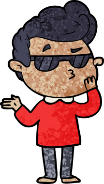 Bir insan tarafından çizilmiş havalı bir çizgi film.