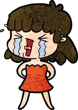 Bir insan tarafından çizilmiş karikatür kadın.