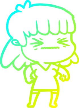 Bir insan tarafından çizilmiş bir karikatür kadın çizimi.