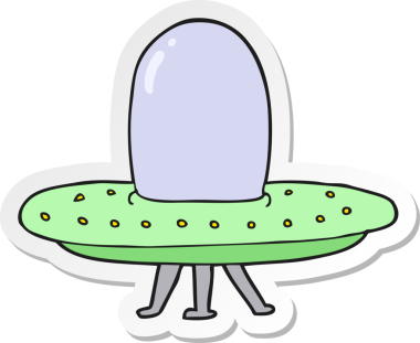 Bir insan tarafından çizilmiş bir uzay gemisinin çıkartması.