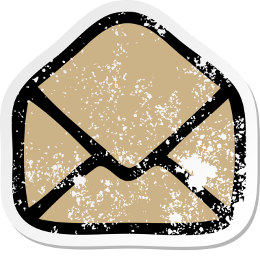 Bir insan tarafından çizilmiş şirin bir karikatür kağıdının sıkıntılı çıkartması.