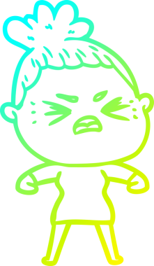 Bir insan tarafından çizilmiş kızgın bir karikatür çizimi.