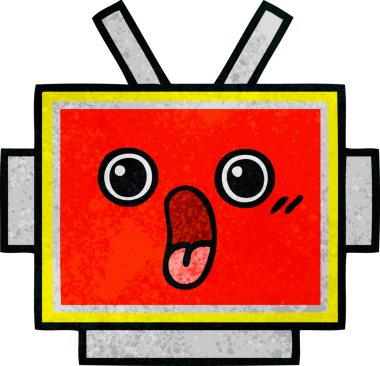 Bir insan tarafından çizilmiş robot kafasının retro grunge dokusu