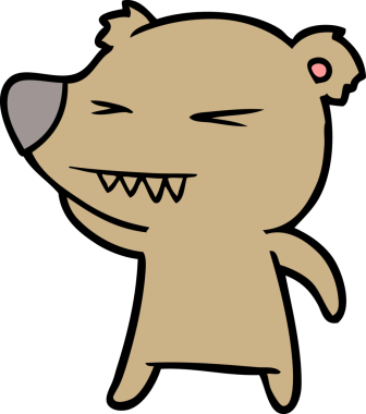 Bir insan tarafından çizilmiş bir çizgi film karakteri.