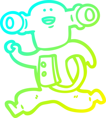 Bir insan tarafından çizilen soğuk hava çizgisi çizimi.