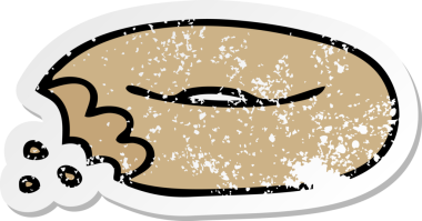 Bir insan tarafından çizilmiş, garip bir el çizimi, ıstıraplı simit.