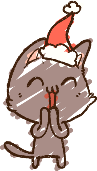 Bir insan tarafından çizilen Şen Kedi Tebeşiri