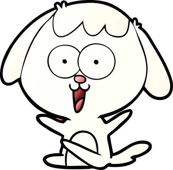 Bir insan tarafından çizilmiş şirin bir çizgi film köpeği.