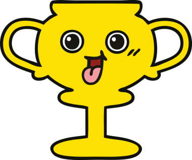 Bir insan tarafından çizilmiş sevimli bir kupa karikatürü.