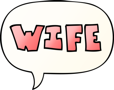 bir insan tarafından çizilmiş yumuşak eğimli konuşma baloncuklu çizgi film kelimesi