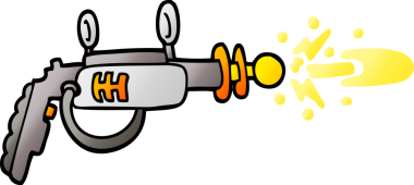 bir insan tarafından çizilmiş vektör gradyan ışın tabancası