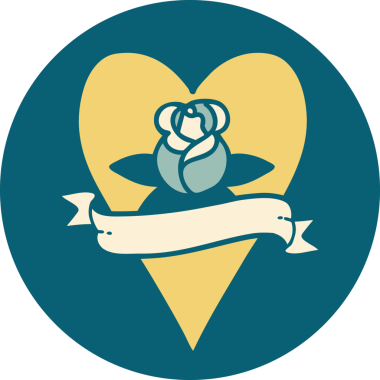 Bir insan tarafından çizilmiş bir kalbin ikonik dövme görüntüsü.