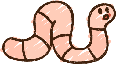 Bir insan tarafından çizilmiş solucan tebeşiri