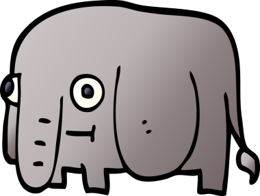 Bir insan tarafından çizilmiş karalama fili.