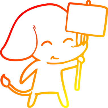 Bir insan tarafından çizilmiş şirin bir fil çizimi.