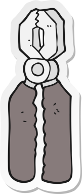 Bir insan tarafından çizilmiş kerpeten çıkartması.