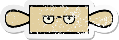 Bir insanın çizdiği yuvarlak bir karikatür iğnesinin sıkıntılı çıkartması.