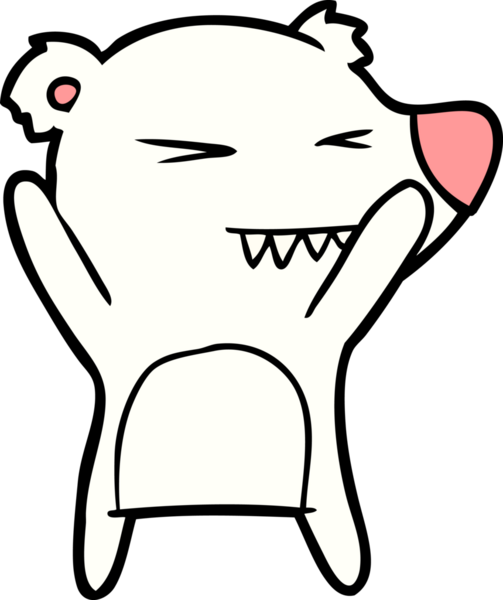 Bir insan tarafından çizilmiş kutup ayısı karikatürü