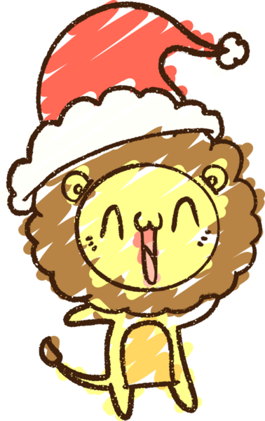 Bir insan tarafından çizilen Noel Aslanı Tebeşiri