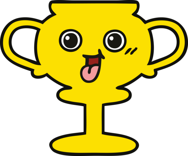 Bir insan tarafından çizilmiş sevimli bir kupa karikatürü.