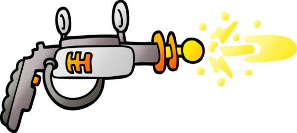 bir insan tarafından çizilmiş vektör gradyan ışın tabancası