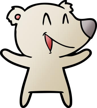 Bir insan tarafından çizilmiş gülen ayı çizgi filmi.