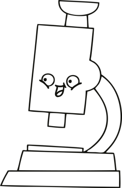 Bir insan tarafından çizilmiş bir mikroskop çizimi