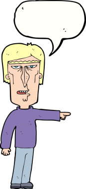 Bir insan tarafından çizilmiş konuşma balonlu bir adam.