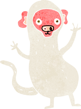 Bir insan tarafından çizilmiş çizgi maymun.