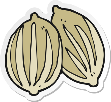 Bir insan tarafından çizilmiş bir çizgi film tohumunun etiketi.