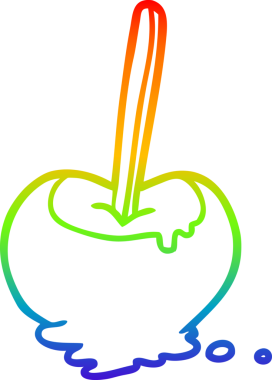 Bir insan tarafından çizilmiş elma şekeri çizimi.