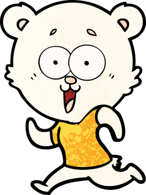 Bir insan tarafından çizilmiş kutup ayısı karikatürü