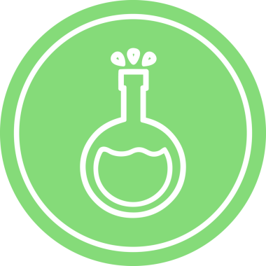 Bir insan tarafından çizilmiş dairesel bilim deneyleri simgesi