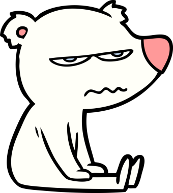 Bir insan tarafından çizilmiş kutup ayısı karikatürü