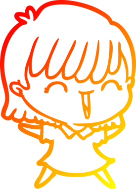 Bir insan tarafından çizilmiş bir karikatür kadın çizimi