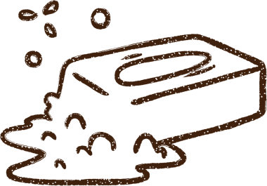 Köpüren Sabun Kömürü Bir insan tarafından çizilmiş