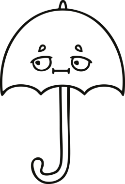 Bir insan tarafından çizilmiş şemsiye çizimi