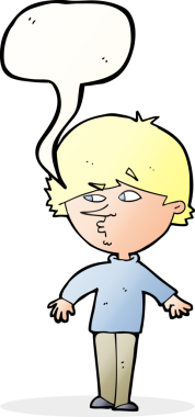 Bir insan tarafından çizilmiş konuşma baloncuğuyla omzunun üstünden bakan şüpheli bir adam.