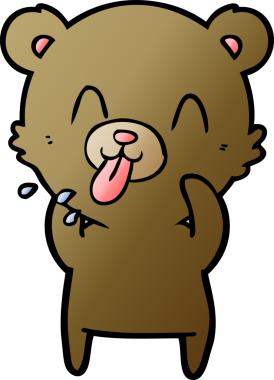 Bir insan tarafından çizilmiş bir çizgi film karakteri.