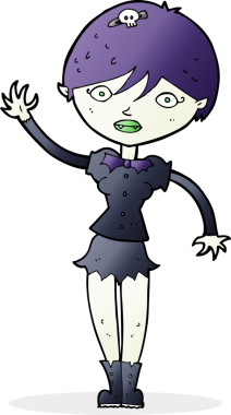 Bir insan tarafından çizilmiş vampir kız çizimi.