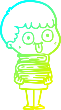 Bir insan tarafından çizilmiş soğuk çizgi çizgi film karakteri.