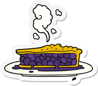 Bir insan tarafından çizilmiş yaban mersinli turtanın çıkartması.