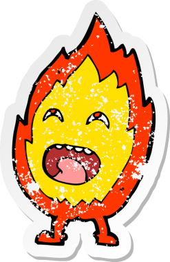 Bir insan tarafından çizilmiş bir çizgi film karakterinin gerilimli yapıştırması.