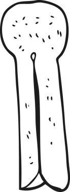 Bir insan tarafından çizilmiş siyah beyaz karikatür.