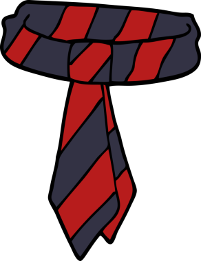 Bir insan tarafından çizilmiş karikatür ofis kravatı.