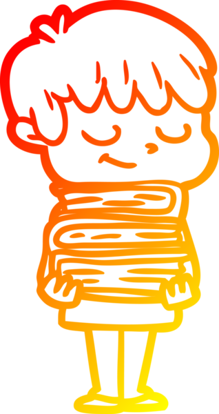 Bir insan tarafından çizilen mutlu bir çocuğun sıcak çizgi çizimi.