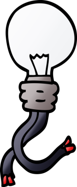 Bir insan tarafından çizilmiş karalama elektrik ampulü.