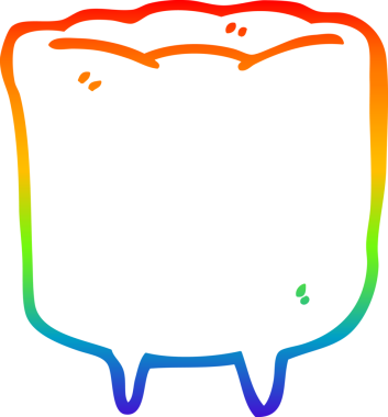 Bir insan tarafından çizilen çizgi film dişinin gradyan çizimi.