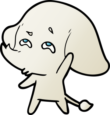 Bir insan tarafından çizilmiş karikatür fili