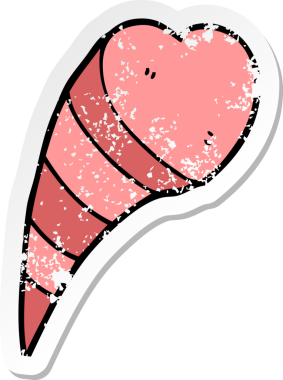 Bir insan tarafından çizilmiş bir aşk sembolünün hüzünlü çıkartması.